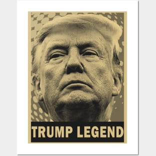 trump - legend brown cream Posters and Art